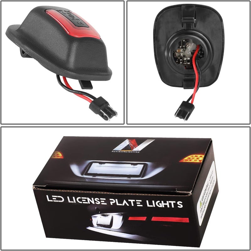 NUVISION LIGHTING Pair of LED License Plate Lights Compatible with 94-04 Xterra / 98-04 Frontier, B6510-7Z010 265109Z400, NVL-LPL-017 - Image 5